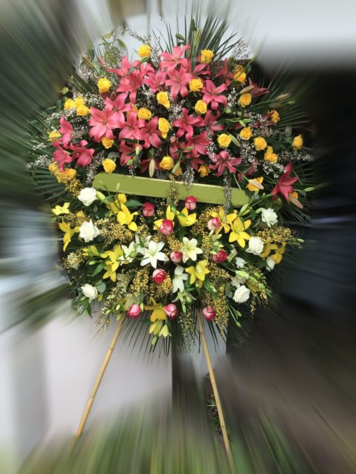 Corona funebre fiori misti
