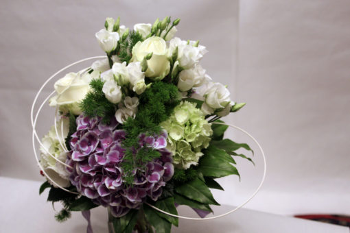 Bouquet ortensie e lisianthus