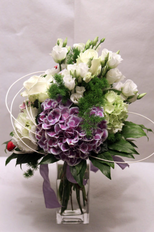 Bouquet ortensie e lisianthus